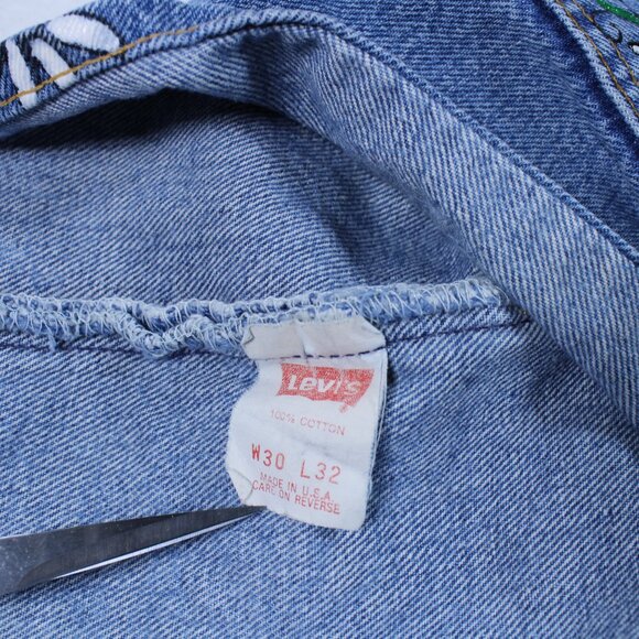 Levi's Customized Skirt Daisy Painted Jeans - Picture 5 of 10